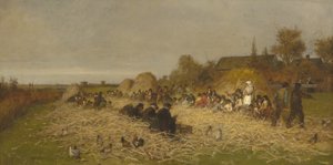 Husking Bee, eiland Nantucket door Eastman Johnson