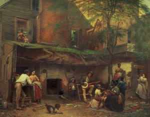 Oud Kentucky thuisleven in het zuiden, 1859