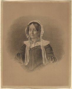 Portret van een Oude Vrouw door Eastman Johnson