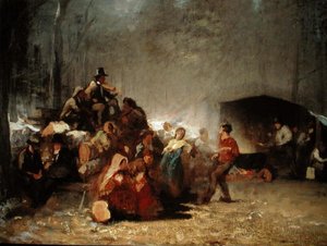 Het feest in het esdoornsugar kamp, c.1861-66