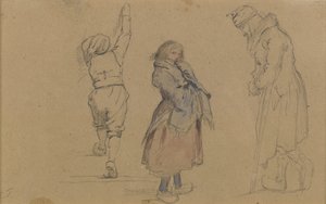 Drie Nederlandse Figuren, ca. 1852
