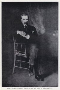 Het Eastman Johnson Portret van Mr John D. Rockefeller door Eastman after Johnson