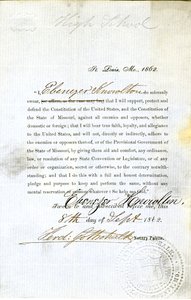 Loyaliteitseed van Ebenezer Knowlton uit Missouri, County of St. Louis door Ebenezer Knowlton