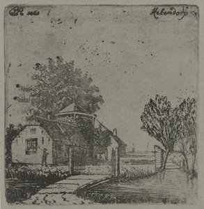 Gezicht op Hekendorp door Eberhard Cornelis Rahms