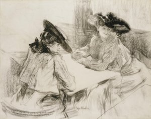 In het Café door Edgar Chahine