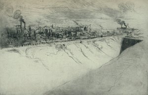 St Ouen gezien vanaf de vestingwerken van Parijs, 1915