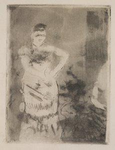 Een zanger door Edgar Degas