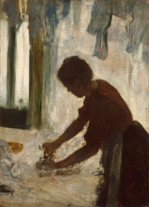 Een vrouw die strijkt, 1873