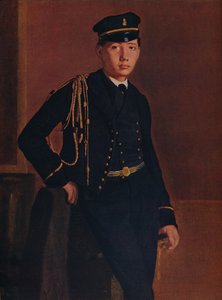 Achille de Gas in het uniform van een cadet, 1856-1857 door Edgar Degas