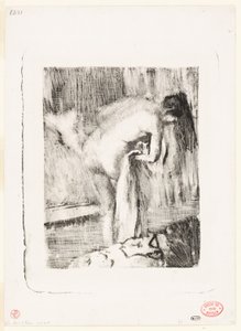 Na het bad II door Edgar Degas