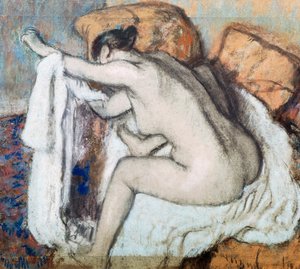 Na het bad door Edgar Degas