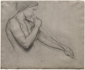Engel die een trompet blaast door Edgar Degas