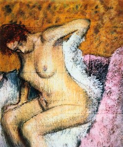 Na het bad, ca. 1895 door Edgar Degas