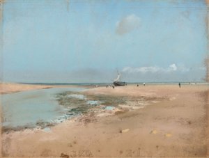 Strand bij laagwater (monding van de rivier) door Edgar Degas