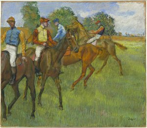 Voor de Wedstrijd door Edgar Degas