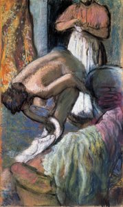 Ontbijt na het bad door Edgar Degas
