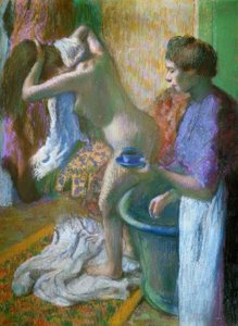Ontbijt na het bad door Edgar Degas