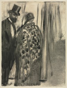 Gesprek: Ludovic Halévy en Madame Cardinal Het gesprek, ca. 1880-1883 door Edgar Degas