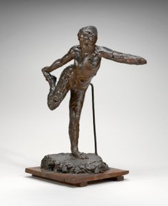 Danser die haar rechtervoet in haar rechterhand houdt, ca. 1900-1911