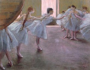 Dansers bij repetitie door Edgar Degas