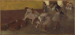 Dansers in de Groene Kamer, ca. 1879 door Edgar Degas