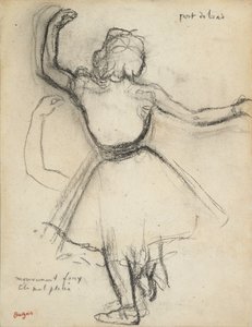 Danseres op de rug gezien: Port de bras, ca. 1875-85 (houtskool op papier)