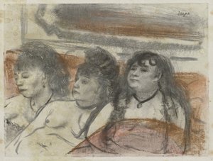 Drie vrouwen in een bordeel