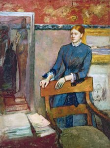 Helene Rouart in het studeervertrek van haar vader, c.1886