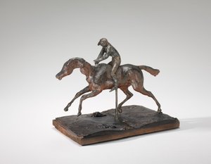 Paard in galop op de rechtervoet, de linkerachtervoet raakt alleen de grond
