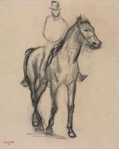Paard en ruiter door Edgar Degas