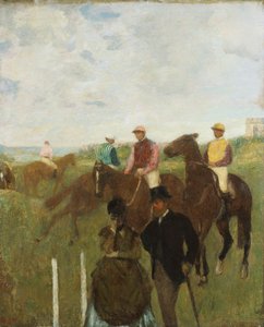 Jockeys op de Renbaan door Edgar Degas