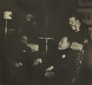 Jules Taschereau, Edgar Degas en Jacques-Emile Blanche, december 1895 door Edgar Degas