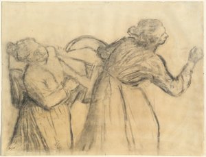 Wasserijster die Linnen Draagt door Edgar Degas