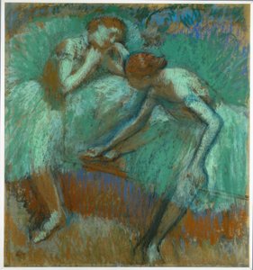 De grote groene danseressen door Edgar Degas