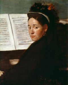 Mademoiselle Dihau aan de piano door Edgar Degas