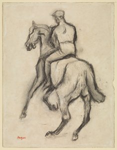 Man te paard, ca. 1888 door Edgar Degas