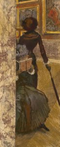 Mary Cassatt in het Louvre: De Schilderijen Galerij, 1885 door Edgar Degas