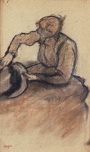 Modiste die een hoed versiert, ca. 1898