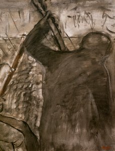 Muzikanten in het orkest (detail). Rond 1870. Olieverf op doek. door Edgar Degas