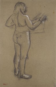 Naakte Vrouw die Zichzelf Afdroogt door Edgar Degas