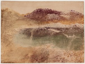Paysage Roux door Edgar Degas