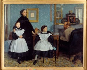 Portret van de familie Bellelli. De schilder bracht enkele maanden door in Toscane met zijn ooms, de Bellelli. Schilderij door Edgar Degas (1834-1917) door Edgar Degas