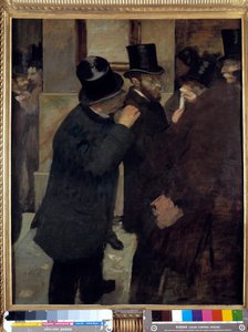 Portretten op de Beurs door Edgar Degas