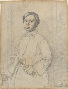 René de Gas [recto] door Edgar Degas