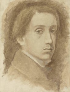 Zelfportret, ca 1854 door Edgar Degas