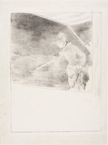 Zangeres tijdens een caféconcert door Edgar Degas
