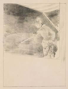 Zanger in het café-concert door Edgar Degas