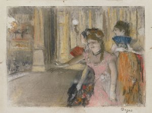 Zangers op het podium door Edgar Degas