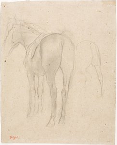 Studies van een Paard door Edgar Degas
