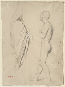 Studie voor "Dante en Vergilius" door Edgar Degas